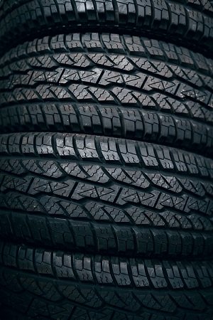 close up of car tire